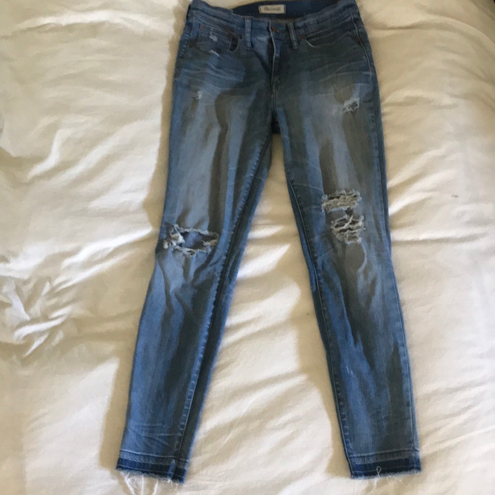 madewell light wash skinny jeans